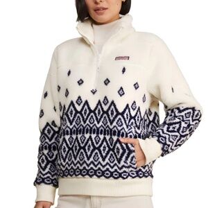 Vineyard Vines Fair Isle Quarter Zip Fleece - small - like new